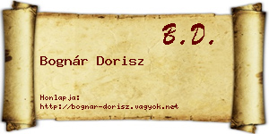 Bognár Dorisz névjegykártya